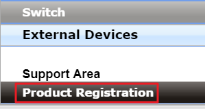 click product registration from the vigor router